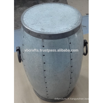 Tabouret Industrial Round Drum Shape